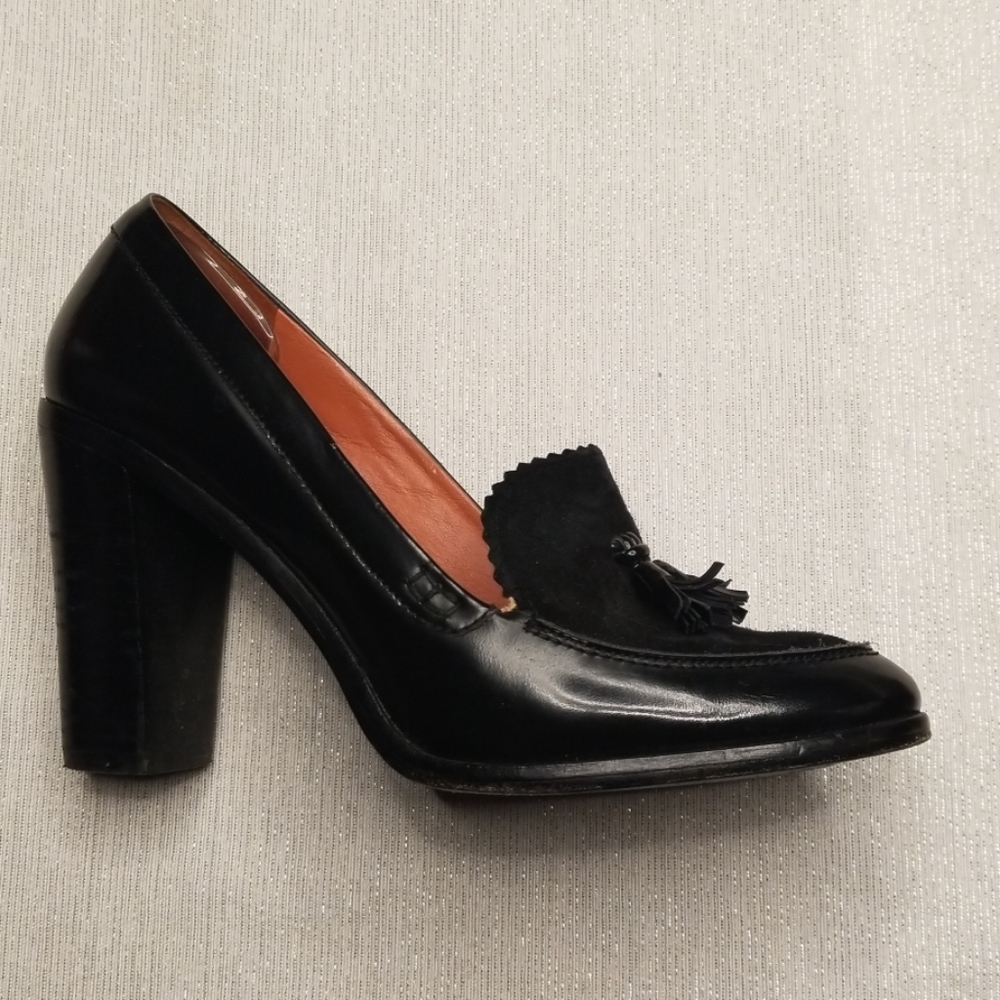 POUR LA VICTOIRE Black Menswear Tassel Heels